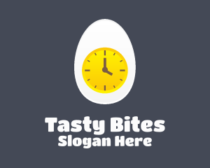 Cafeteria - Egg Yolk Clock logo design