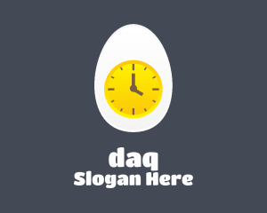 Barn - Egg Yolk Clock logo design