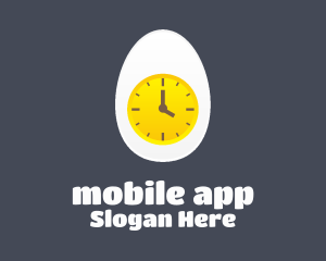 Snack - Egg Yolk Clock logo design