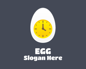 Egg Yolk Clock logo design