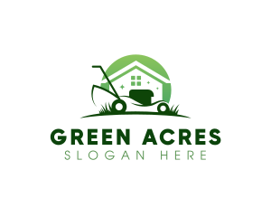 Mowing - Landscaping Lawn Mowing logo design