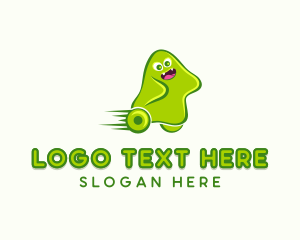 Funny - Monster Slime Wheels logo design
