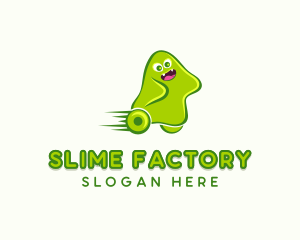 Monster Slime Wheels logo design