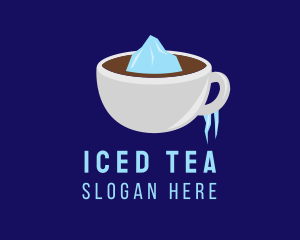 Iceberg Coffee Cup logo design