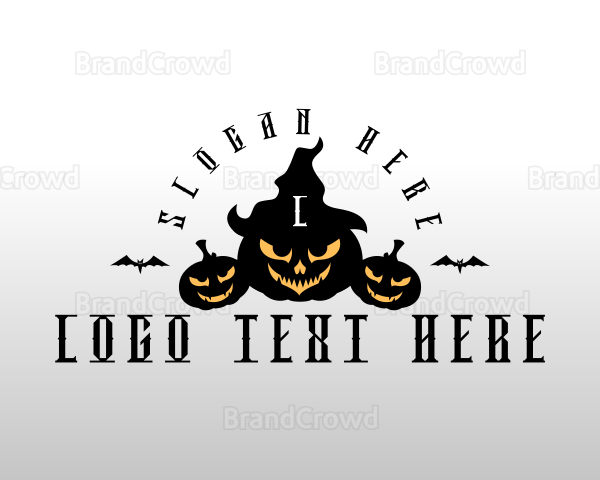 Creepy Halloween Pumpkin Logo