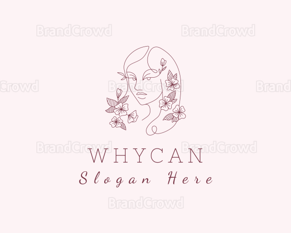 Ornamental Floral Woman Logo