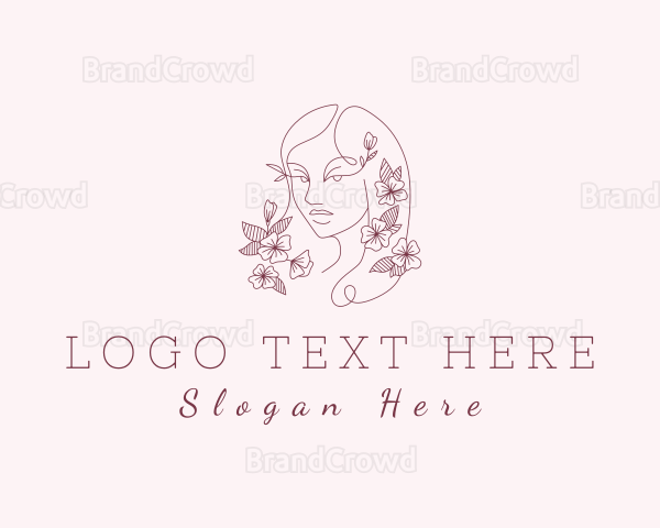 Ornamental Floral Woman Logo