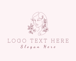 Ornamental Floral Woman logo design