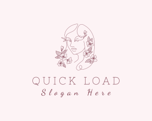 Ornamental Floral Woman logo design