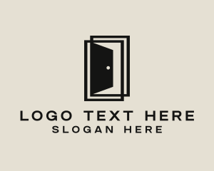 Garage Door - Interior Doorway Door logo design