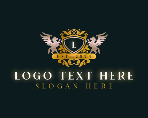Shield - Pegasus Crest Premium logo design