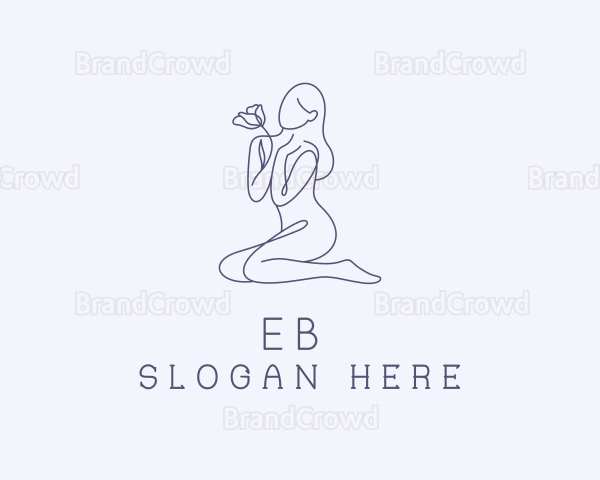 Flower Sexy Female Body Logo