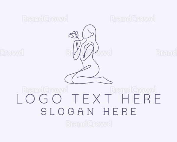 Flower Sexy Female Body Logo