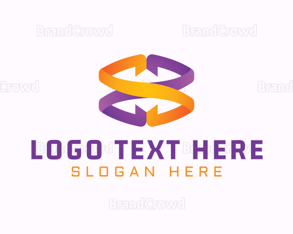 Abstract 3D Letter X Logo