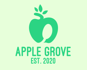 Green Apple Spoon logo design