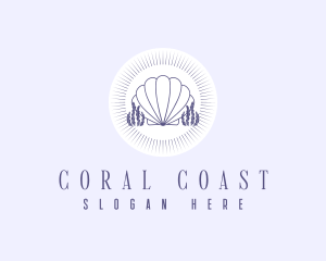 Coral Clam Shell logo design