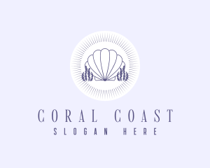 Coral - Coral Clam Shell logo design