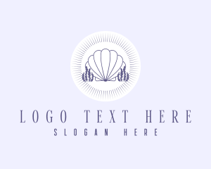 Sea - Coral Clam Shell logo design