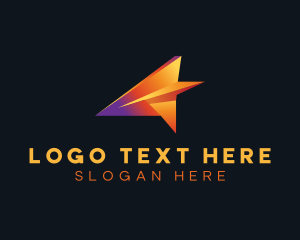 Paper Plane - Plane Forwarding Shipment logo design