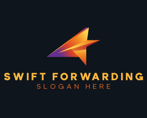 Plane Forwarding Shipment logo design