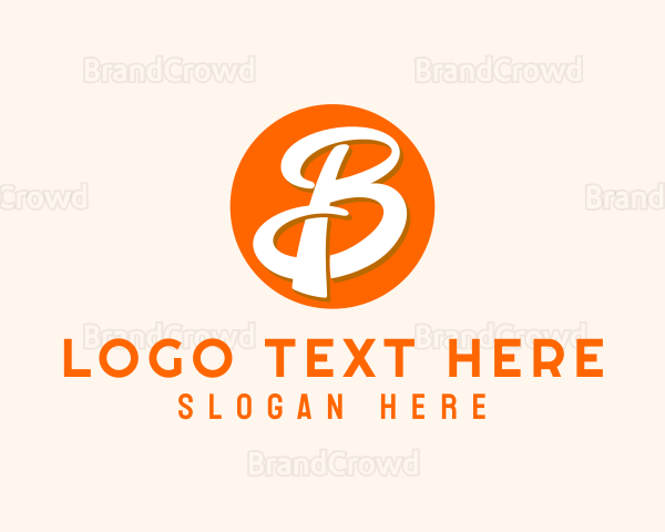Cool Retro Letter B Logo
