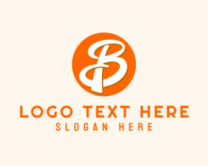 Circle - Cool Retro Letter B logo design