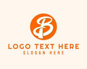 Cool Retro Letter B Logo