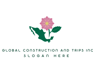 Floral - Native Mexican Dahlia logo design