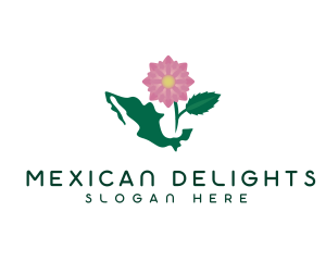 Native Mexican Dahlia logo design