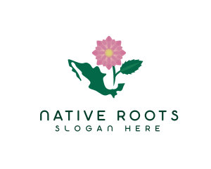 Native - Native Mexican Dahlia logo design