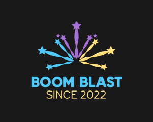 Star Fireworks Explosion logo design