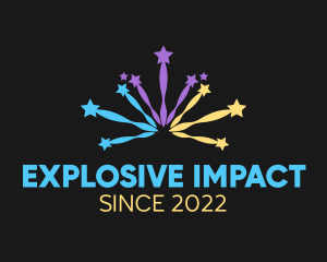 Star Fireworks Explosion logo design