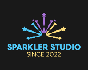 Sparkler - Star Fireworks Explosion logo design