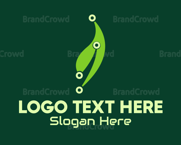 Green Tech Leaf Logo