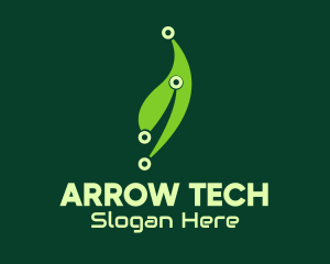 Green Tech Leaf logo design