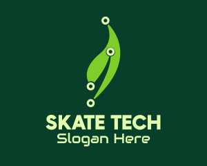 Green Tech Leaf logo design