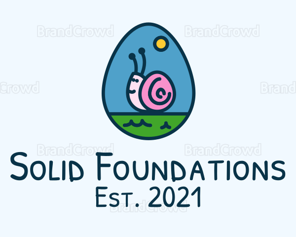 Cute Snail Egg Logo