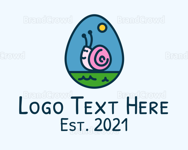 Cute Snail Egg Logo