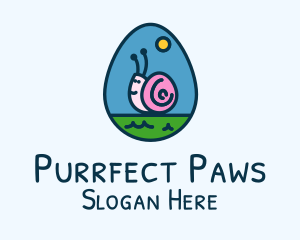 Cute Snail Egg Logo