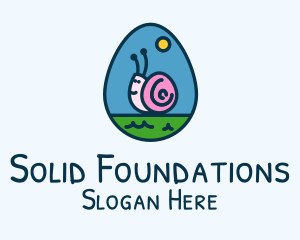 Cute Snail Egg Logo