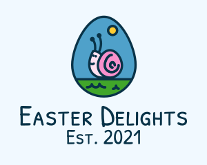 Cute Snail Egg logo design