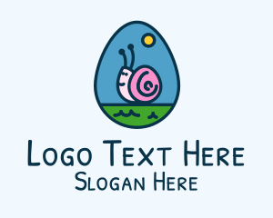 Cute Snail Egg Logo