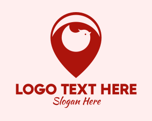 Mobile Application - Bird Location Pin logo design