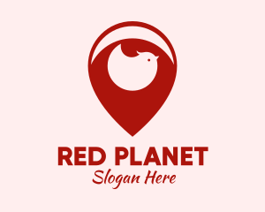 Bird Location Pin logo design