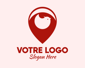Mobile Application - Bird Location Pin logo design