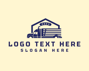 Shipping - Cargo Trailer Truck logo design