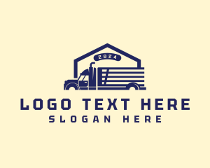 Delivery - Cargo Trailer Truck logo design