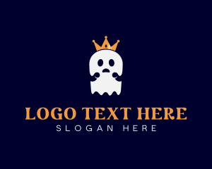 Halloween - Royal Ghost Crown logo design