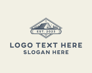 Terrain - Forest Cabin Roofing logo design