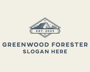 Forest Cabin Roofing logo design